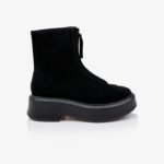 Black Cow Suede Ankle Booty - Main View