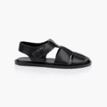 Black Crepe Sandal - Main View