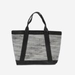 Black Grey Woven Tote - Main View