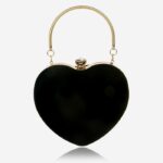 Black Heart-shaped Clutch - Main View