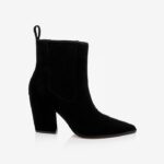 Black leather black ankle boot - Main View