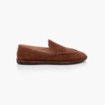 Brown Cow Suede Leather Strobel Shoe - Main View