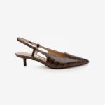 Brown Low Heel Slingback - Main View