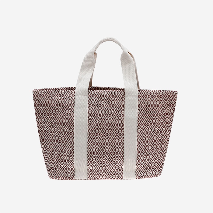 Burgundy Multi Woven Tote - Main View