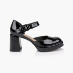 Chunky Heel Squared Toe Patent Sandal - Main View