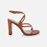 Cognac Kid Leatherl Sandal - Main View