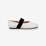Cream Flat With Wide Elastic Band - Main View