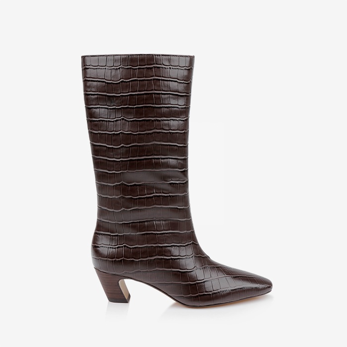 Dark Brown Leather Boot - Main View