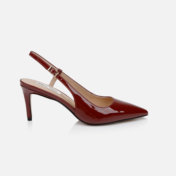Fired Brick Patent Leather Slingback - Main View