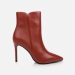 Fired Brick Kid Leather Ankle Boot - Main View