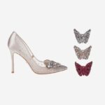 Fuchsia Satin Mesh Pump - Main View