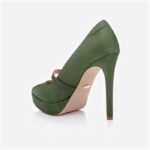 Ivy Fabric & Kid Leather Stiletto Pointed Toe Pump - Main View