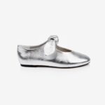 Metallic Silver  Flat With Bow - Main View