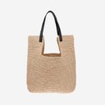 Natural Raffia Shoulder Bag - Main View