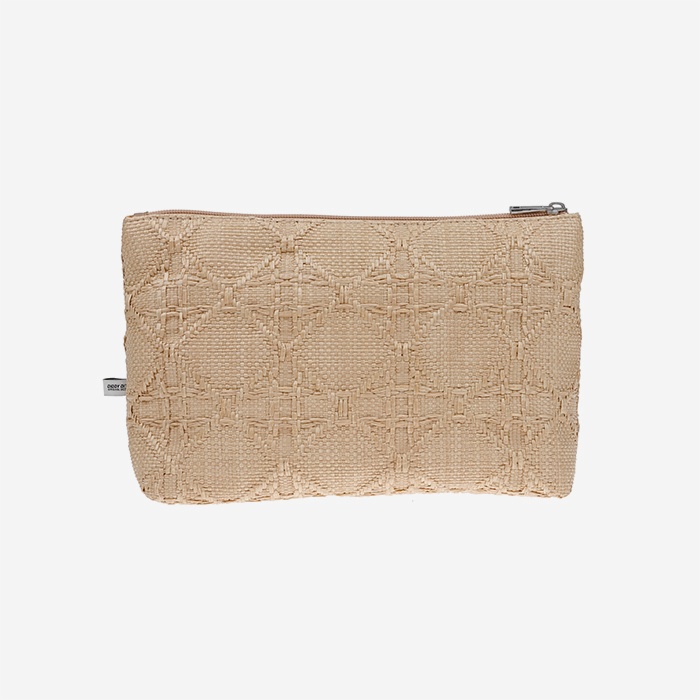 Natural Woven Makeup Bag - Main View