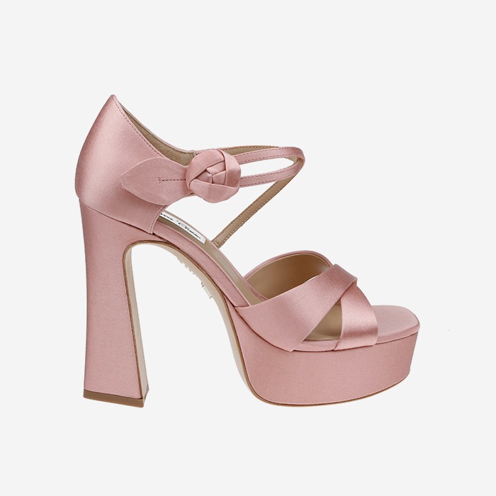 Pale Coral Platform Sandal - Main View
