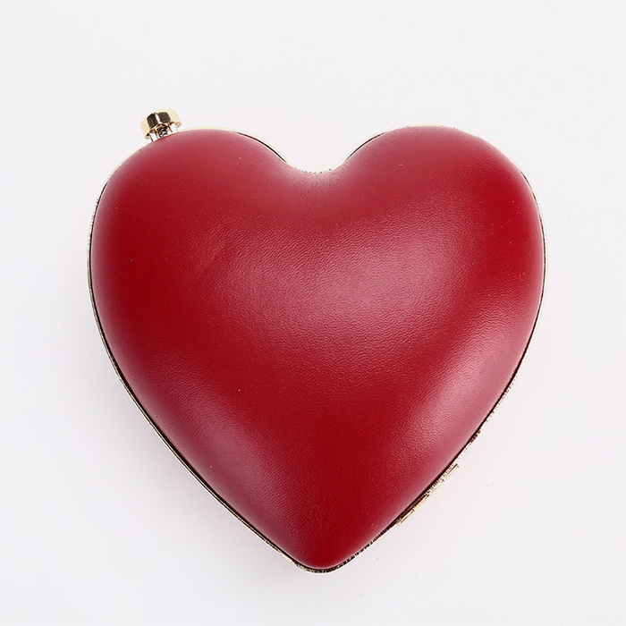 Red  Heart-shaped Clutch - Main View