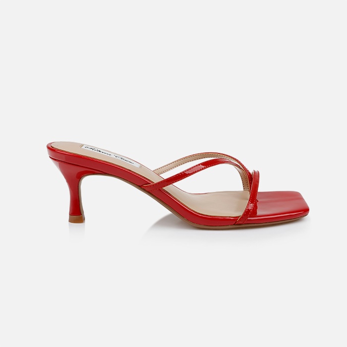 Red Patent Kid Leather Sandal - Main View