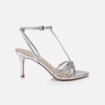 Silver Specco Lizard Synthetic Sandal - Main View
