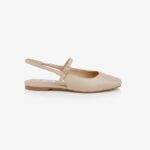 Tan Leather Flat Slingback - Main View