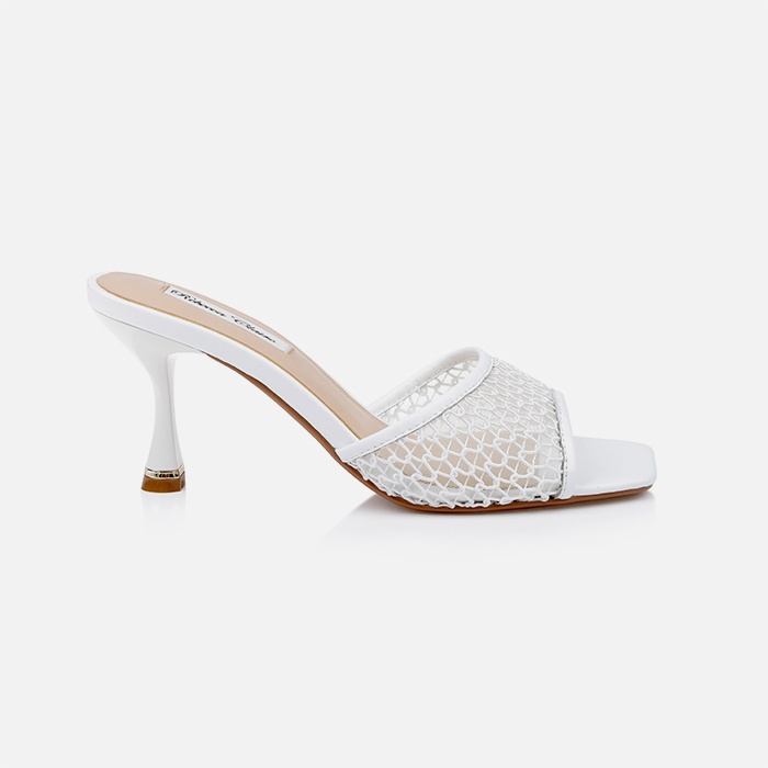 White Net Sandal - Main View