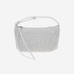White Woven Envelope Underarm Bag - Main View