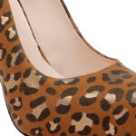 Tan Metallic Leo Micro suede High Heel Pump - Main View