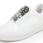 Allie White Lace Up - Side View