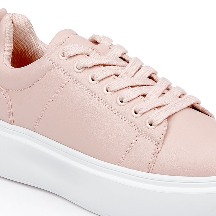 Amelia Flesh Pink Lace Up - Side View