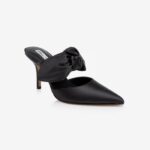 Black High Heel Mule - Side View