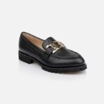 Black Smooth Leather Loafer - Side View