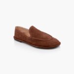 Brown Cow Suede Leather Strobel Shoe - Side View