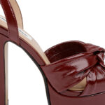 Burgundy High Heel Sandal - Side View