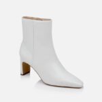 Cloud Dancer Leather Ankle Boot - Side View