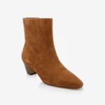 Cognac leather ankle boot - Side View