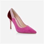 Deep Orchid Mixed Kid Suede Stiletto Pump - Angle View