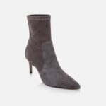Downtown Brown Leather High Ankle Boot - Side View
