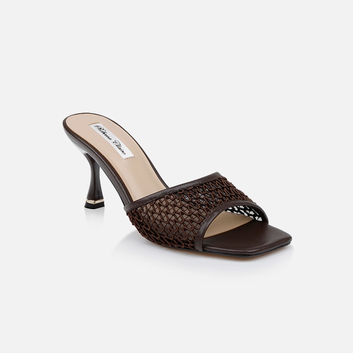 Rich Brown Net Sandal - Side View