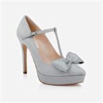 Titan Fabric Stiletto Pointed Toe Pump - Side View