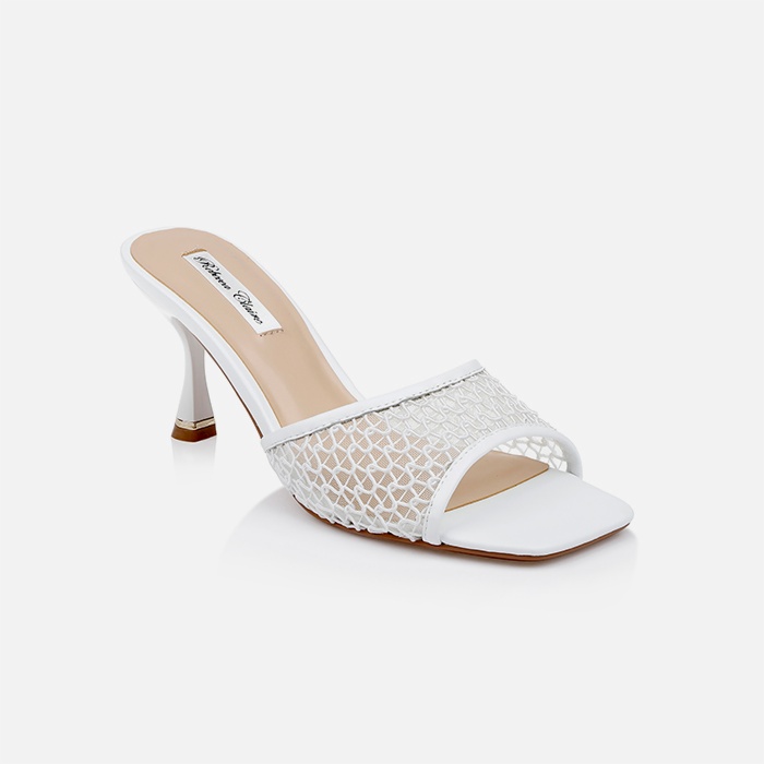 White Net Sandal - Side View