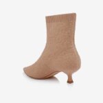 Beige Flyknit Ankle Boot - Back View