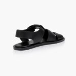 Black Crepe Sandal - Back View