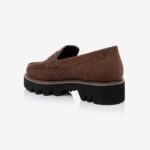 Brown Cow Suede Loafer - Back View