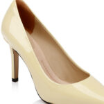 Cream Patent Leather Pump - Back View