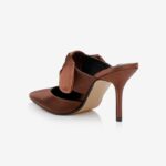 Dark Brown High Heel Mule - Back View