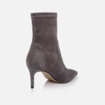 Downtown Brown Leather High Ankle Boot - Back View