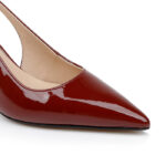 Fired Brick Patent Leather Slingback - Back View