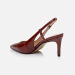 Fired Brick Patent Leather Slingback - Back View