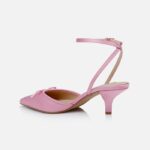 Moonlight Mauve Satin Sandal - Back View
