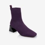 Plum Purple Flyknit Ankle Bootie - Back View